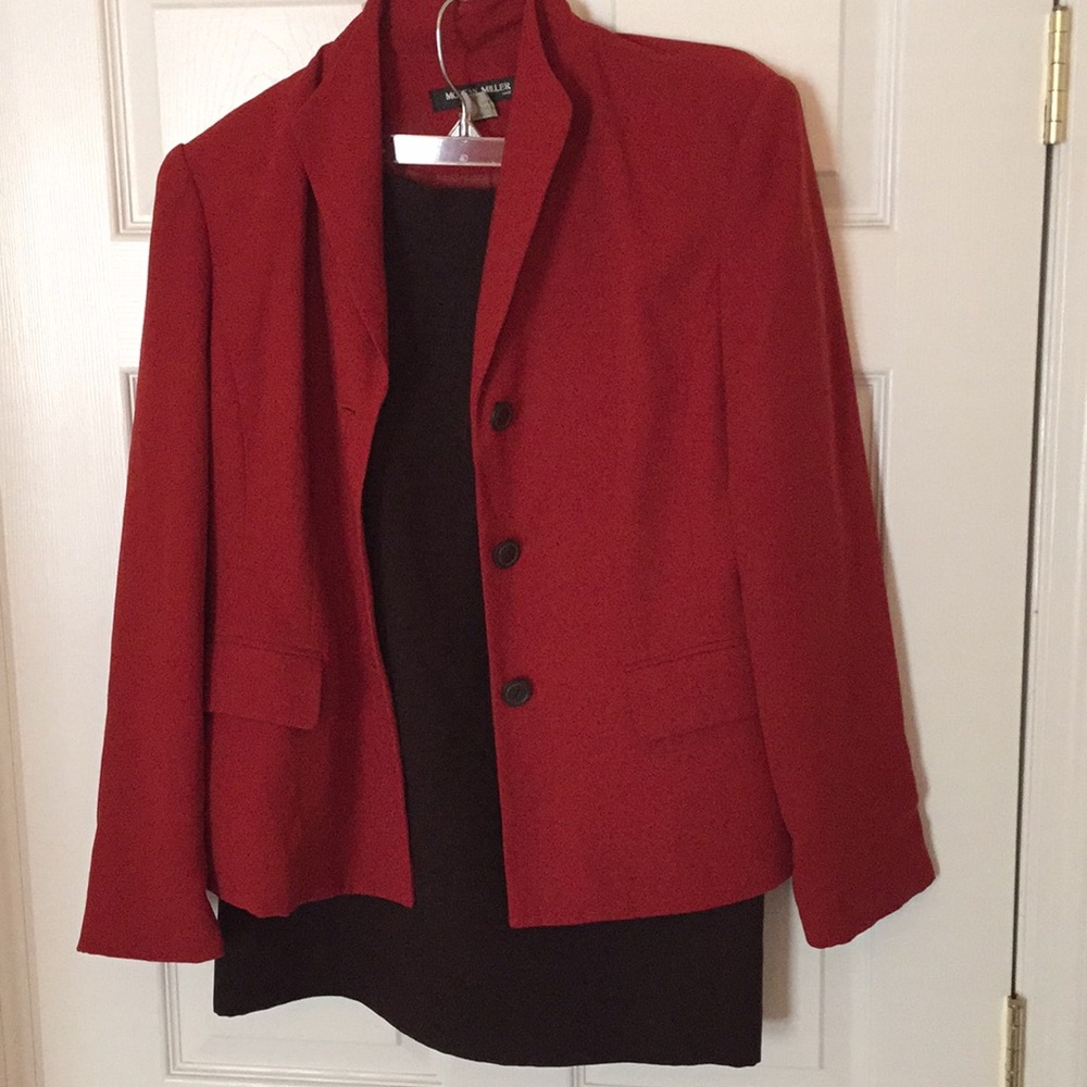 Women’s Red and Brown Skirt-set Size 12